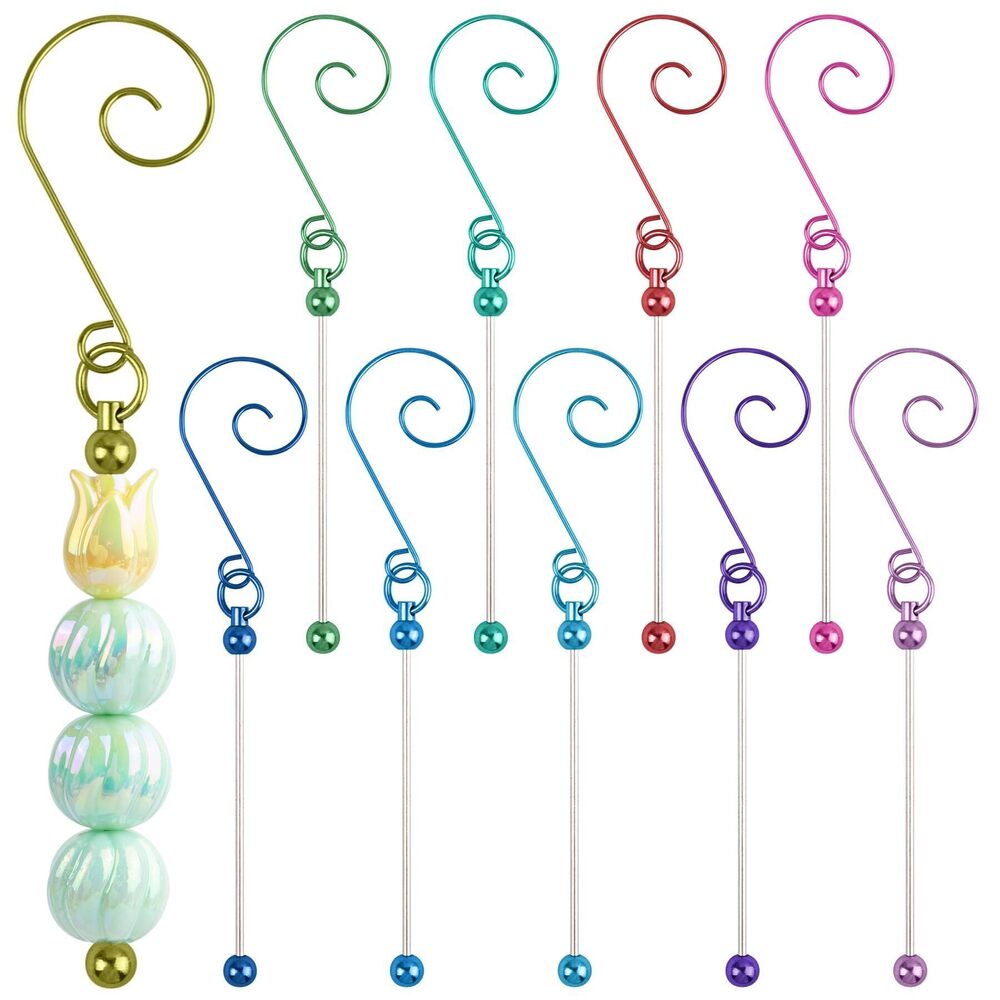 3630 10 Pack Blank Keychain Bars Beadable Rods DIY for Decoration Crafts 10